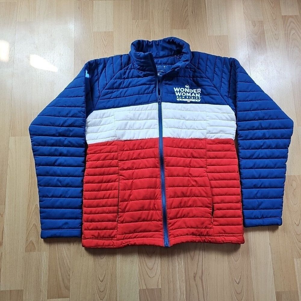 DC Wonder Woman Jacket Women's M Run Series Ventures Endurance Quilted‎ Coat